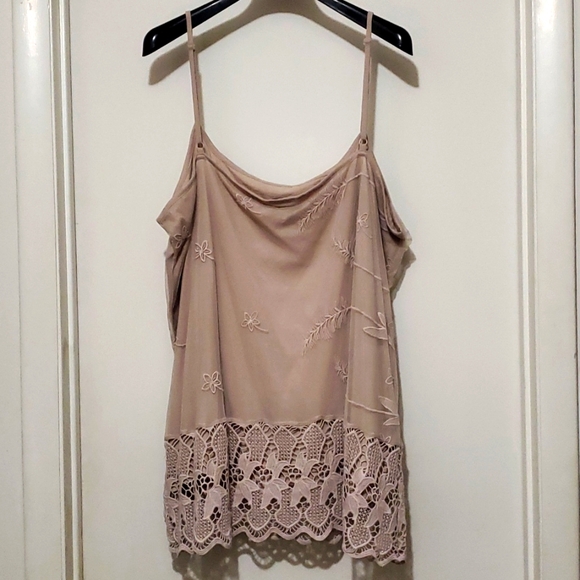 Monroe and Main Cardigan Jacket with Crochet Lace Cami Attached Sz 3X - Nwt - Picture 7 of 9